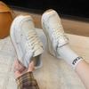 Sneakers Casual Women Designer  Running Shoes Fashion Genuine Leather  Breathable Height Increased Platform Shoe