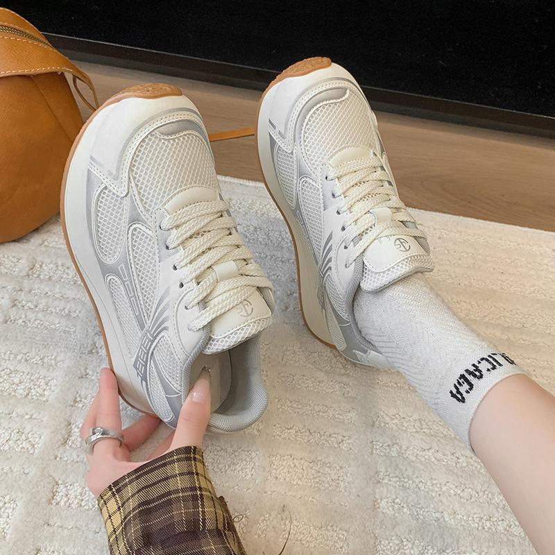 Sneakers Casual Women Designer Running Shoes Fashion Genuine Leather Breathable Height Increased Platform Shoe