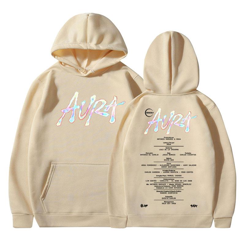 Rapper Maka Aura 2025 Tour Album Hoodies Men's Women Casual Oversized Hooded Sweatshirts Fashion Vintage Long Sleeves Pullovers