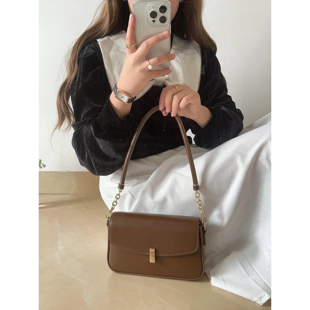 Ielgy Fashion Commuter Small Square Bag All-Match Underarm Bag Commuter Shoulder Messenger Bag