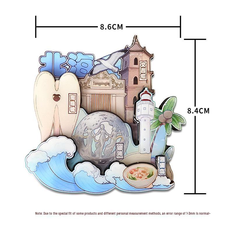 

Guangxi Cultural Wooden Epoxy Fridge Magnet Tourism Souvenir