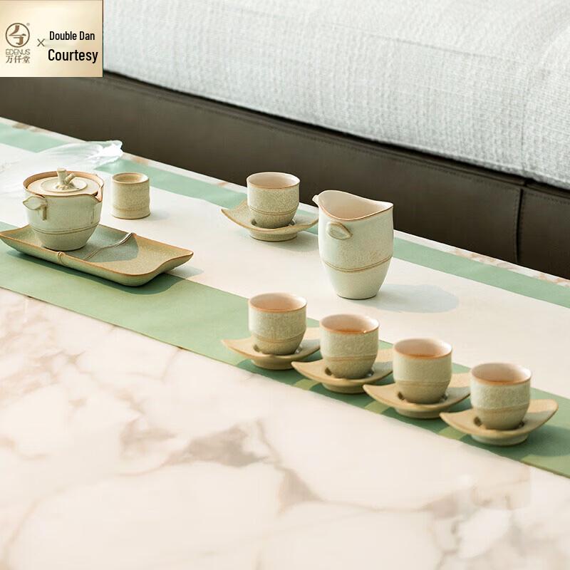 Edenus Ceramic Kung Fu Tea Set - Spring Bamboo
