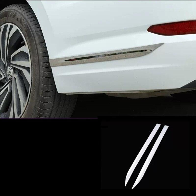 

Для VW Jetta MK7 2019 2020 2021 2022 2023 детали 2 шт./лот из нержавеющей стали автомобильный передний задний бампер защитная накладка панель Rear silver
