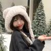 Bear Ear Knitted Woolen Hat Cold-proof Ear Protection Cap Cute Winter Bomber Hat  Outdoor