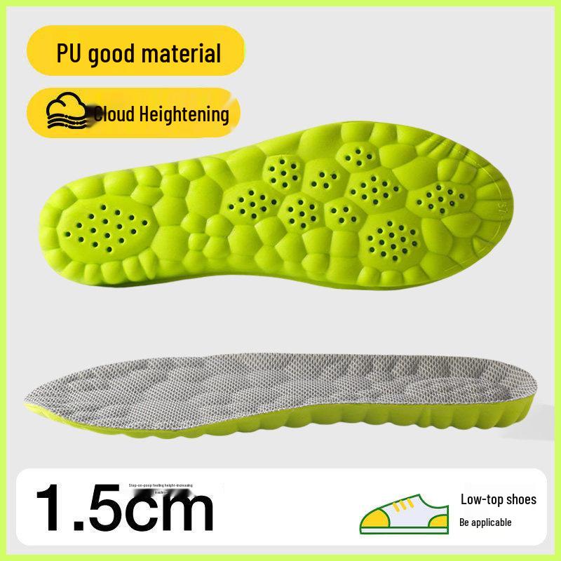 Anti-Odor Air Cushion Height Increasing Insoles for Men & Women – Thick, Non-Collapsing, Invisible Elevation Pads