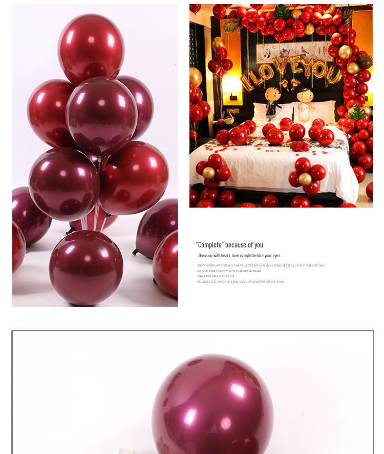 Cherry Red Double Layer Latex Balloons for Weddings and Festivals