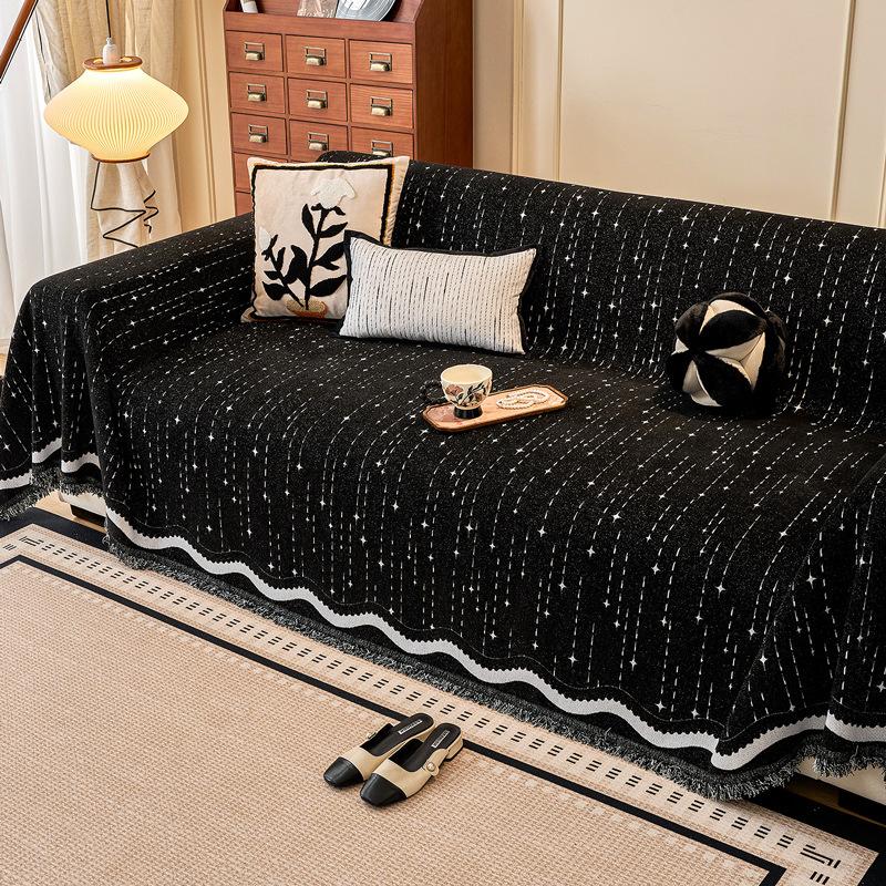 Breathable Chenille Sofa Cover With Stretch Fit, Coordinated Couch Cover And Washable Sofa Slipcover For Pets