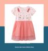 2026 Summer Short Sleeve Cartoon Girls' Gauze Skirt Dress - Stylish Children's Clothing