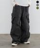 INDUST Washed Multi-Pocket Cargo Wide Pants_3 Colors