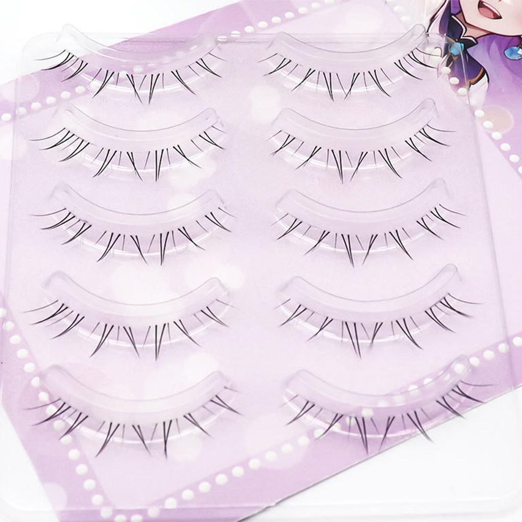 4-8mm Realistic Lower Eyelashes Soft Manga Bottom Cluster Lashes for Dating Wedding Daily Use