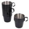 4PCS/Set 300ml Stainless Steel Coffee Cup Thickened Heat Insulation Double Layer Vacuum Coffee Mug