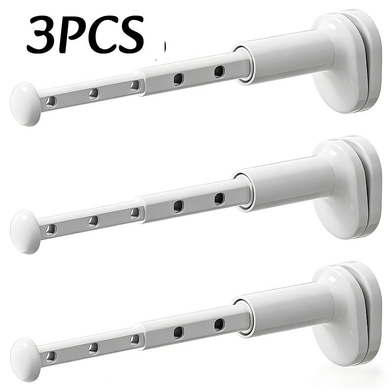 1-3pc Travel Telescopic Clothes Rack Adjustable Window Frame Drying Rack No Drill Portable Retractable Clothes Hang Drying Racks