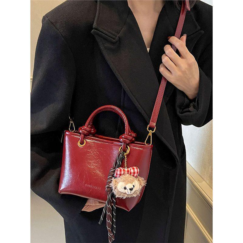 Retro Myerard Brown Women's Small Crossbody Bucket Bag - Versatile and Popular for Autumn/Winter