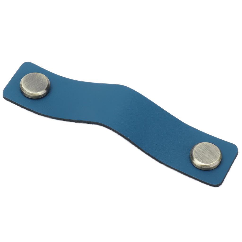 PU Leather Drawer Pulls Anticollision Wear Resistant European Exquisite Modern Simple Cabinet HandleBlue