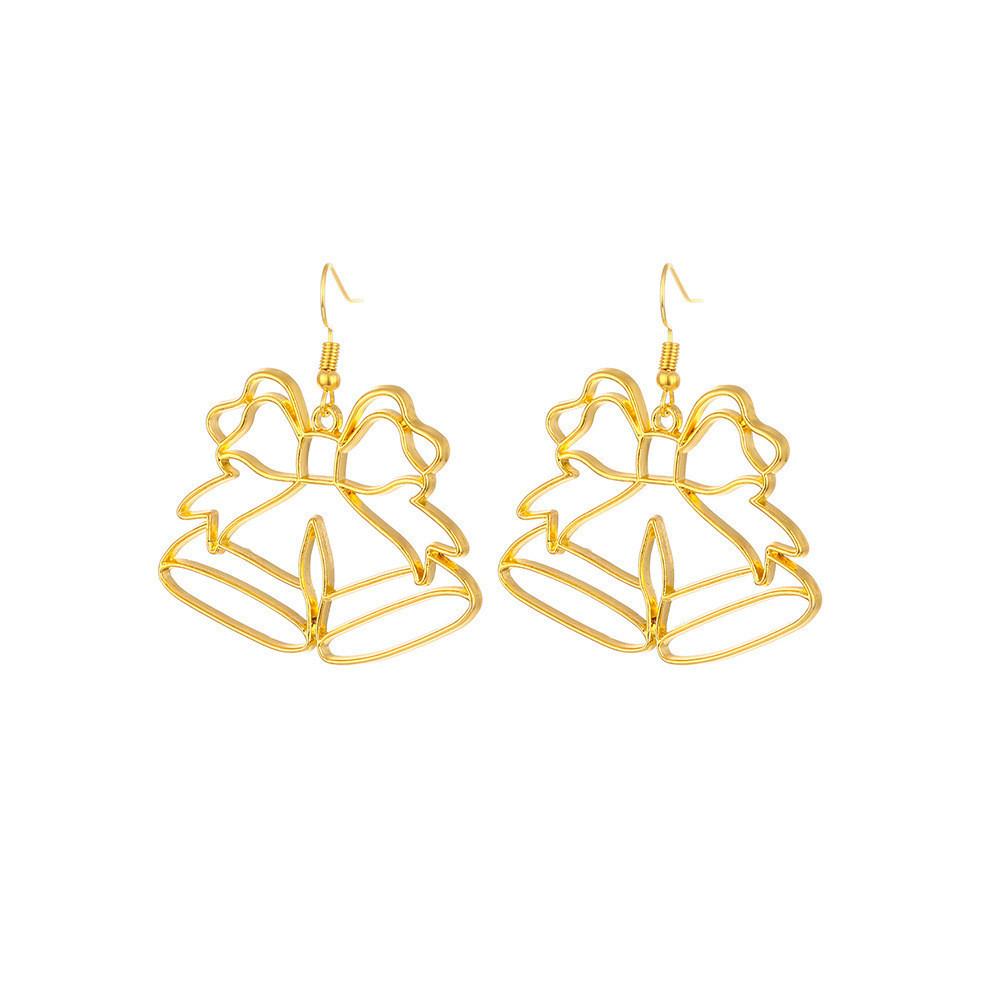 Trendy Alloy Christmas Earrings With Santa And Reindeer Holiday Festive Style