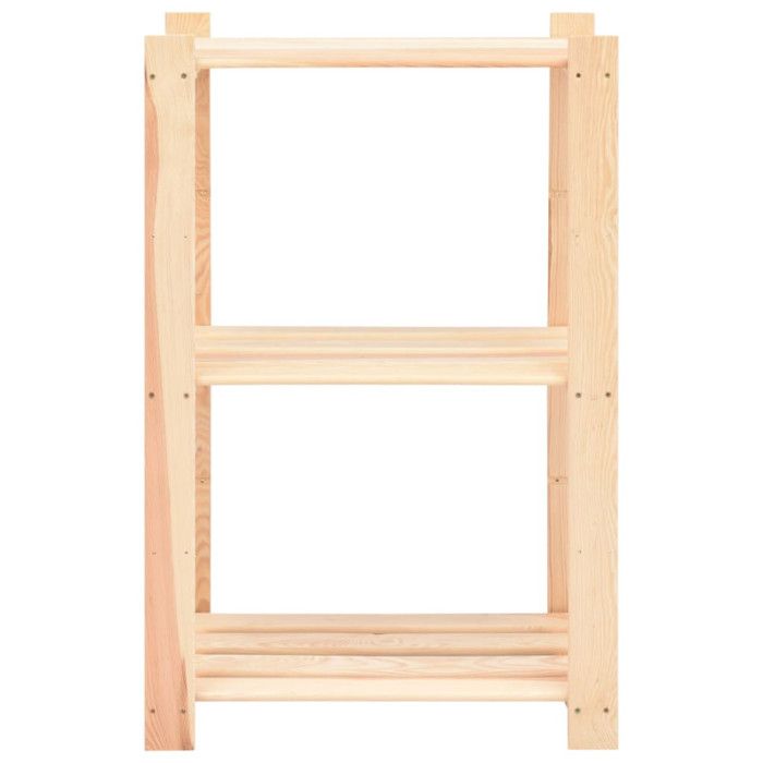 VidaXL Étagères de rangement à 3 niveaux 10 pcs 60x38x90 cm Pin 150 kg
