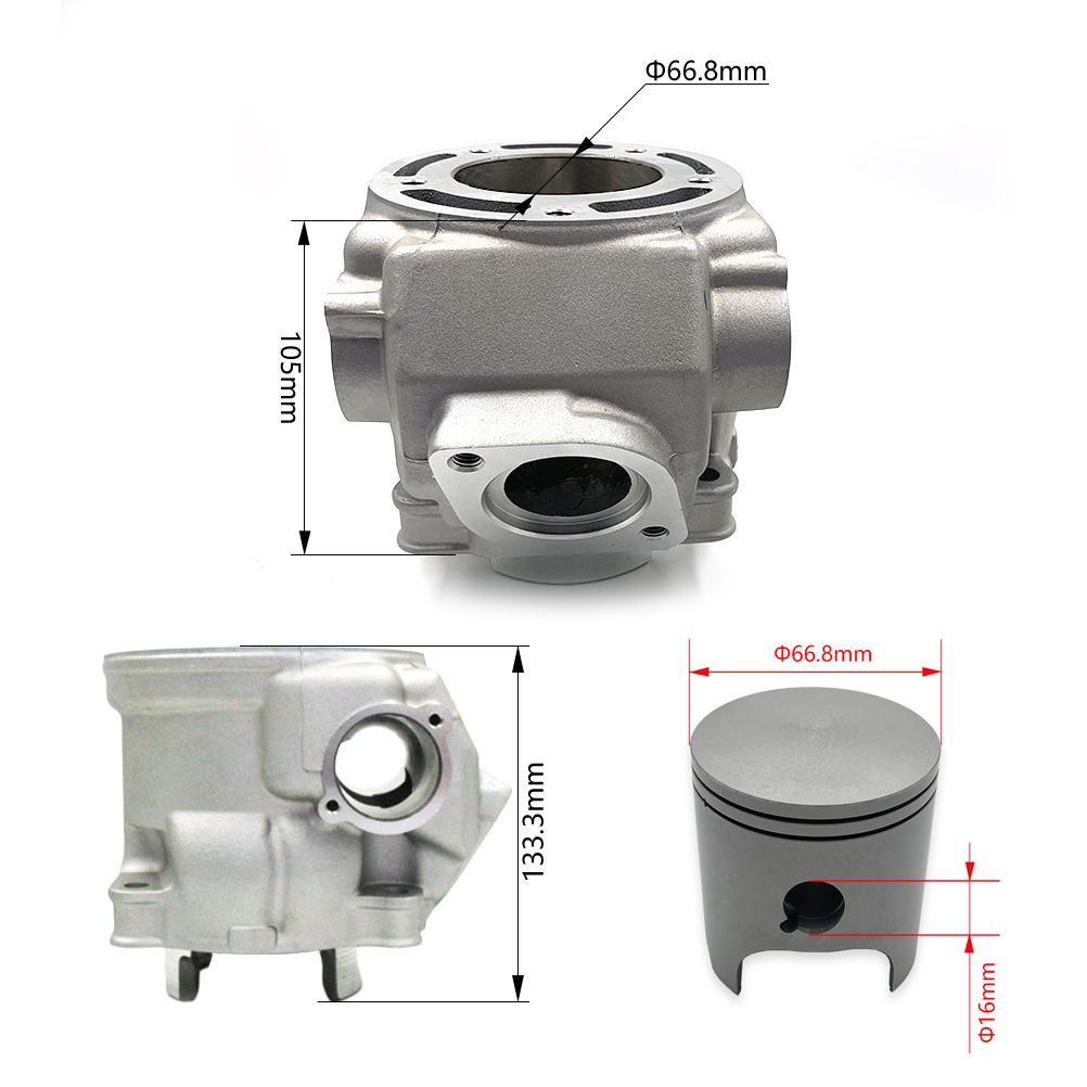 For YAMAHA DT230 LONCIN MT250 Motorcycle 66.8mm Cylinder Block Upgrade Forged Piston Ring Gasket Bearing Kit TSE250R HENGJIAN