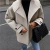 Women's Autumn Winter Wool Blazer Coat, Loose Short Versatile Woolen Outerwear For Women, European American Style Women's Fashion Coat