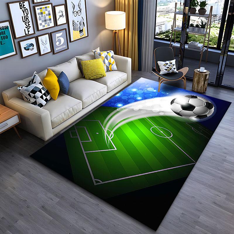 Soccer Field and Ball Design suitable as a non-slip mat for the living room or bedroom sofa