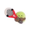 Pelúcia de Cordeiro Damasco Happy Tennis, Macia e Fofa, Brinquedo Happy Tennis Fofo para Meninos e Meninas, 12cm