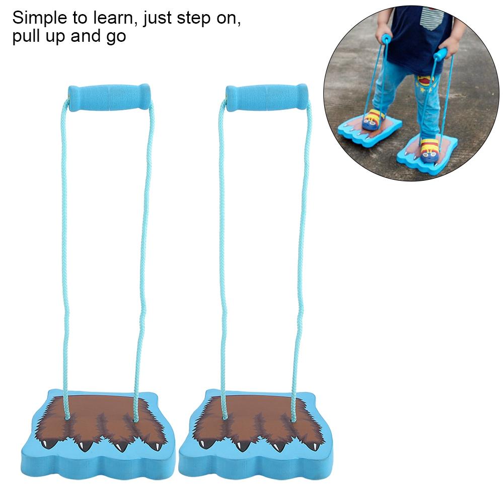 Dzieci Dzieci Sport Zabawka Gra Szczudła Równowaga Bieganie Aktywność Na Zewnątrz