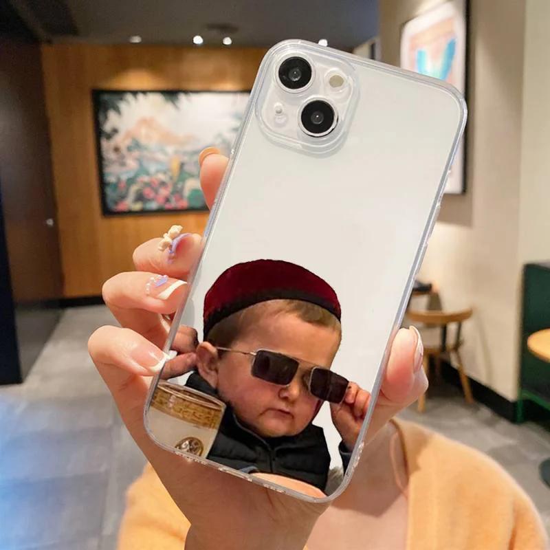 Funny Babaite Hasbulla Phone Case for iPhone 16 11 12 13 14 15 Pro Max Mini SE 7 8 Plus Funda Shockproof Transparent Phone Cover