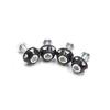 BULLSPANN License Plate Bolts Screws Black Aluminum Alloy Decorative License Plate Bolts Screws for
