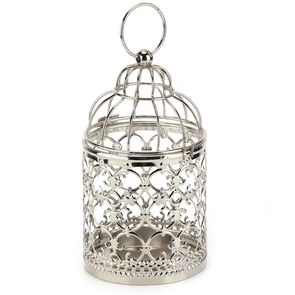 Hollow Out Hanging Lantern Candle Holder Iron Birdcage Candlestick Decorations Party Decoration