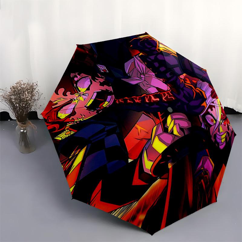 1pc Outdoor Umbrella with Anime Characters - Automatic Opening/Closing, Portable 3-Fold Design, 8-Rib Iron Frame - Perfect Gift for Fans, Travele