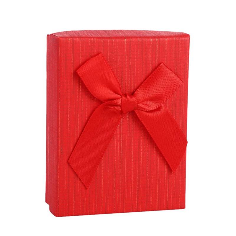 1Pc Cardboard Earring With Sponge Inside Ring Bow Bracelets Gift Box Rectangle Jewelry Set Necklace Packaging Boxes