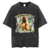 Italian Brainrot Chimpanzini Bananini Vintage Washed T-shirts Banana Monkey Funny Meme T-shirt Men's Women Casual Geek T Shirts