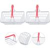 2 Pcs Snack Basket Stainless Steel Food Container Bar Supply Holder Trays Restaurant Storage Fried Practical Snacks Tool