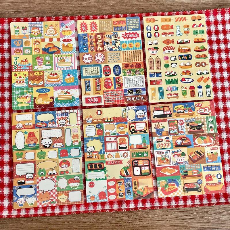 Kawaii Japonský Vintage Showa Styl Kniha Samolepek Roztomilý Deník Scrapbook Dekor Materiál Pouzdro na Mobilní Telefon Papírnictví DIY Obtisky