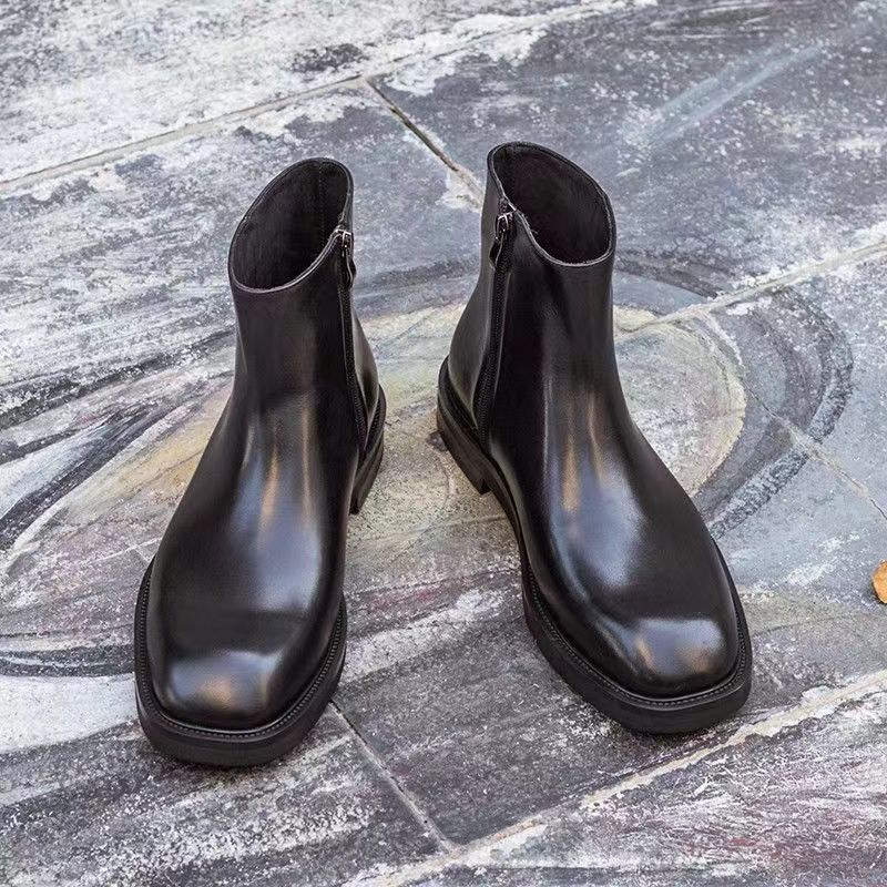 New Handmade Shoes Women's Luxury English Platform Chelsea Boots Men's Trendy Style High Top Short Boots