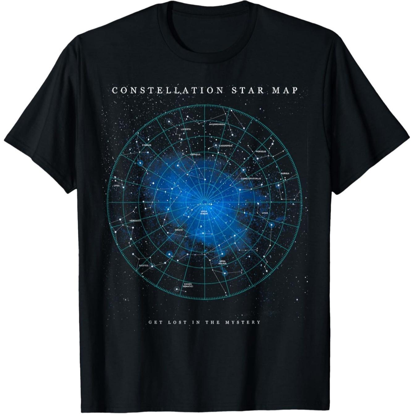

Constellation Perseid Meteor Shower Total Eclipse T-Shirt 100% Cotton O-Neck Short Sleeve Summer Casual Mens T-shirt Streetwear 3XL