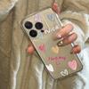 Simple Color Love Is Suitable for iPhone17promax Space Phone Case Apple 16 Transparent 14/15 Niche