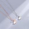 S925 Sterling Silver Ginkgo Leaf Necklace for Women: Three Lives Apricot Light, Luxurious, and Versatile High-End Clavicle Chain.