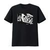 Vintage Retro S Black White Happy Train Travel People Print Casual T Shirt Vintage Washed Versatile Top For Everyday Wear