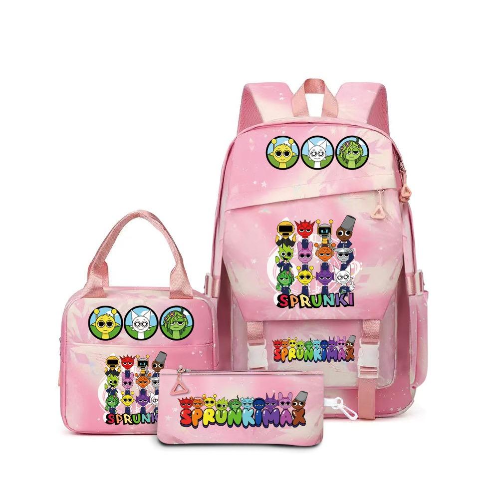 Rhythm Box Backpack Student School Bag Middle College Student Simple Outdoor Travel Backpack D