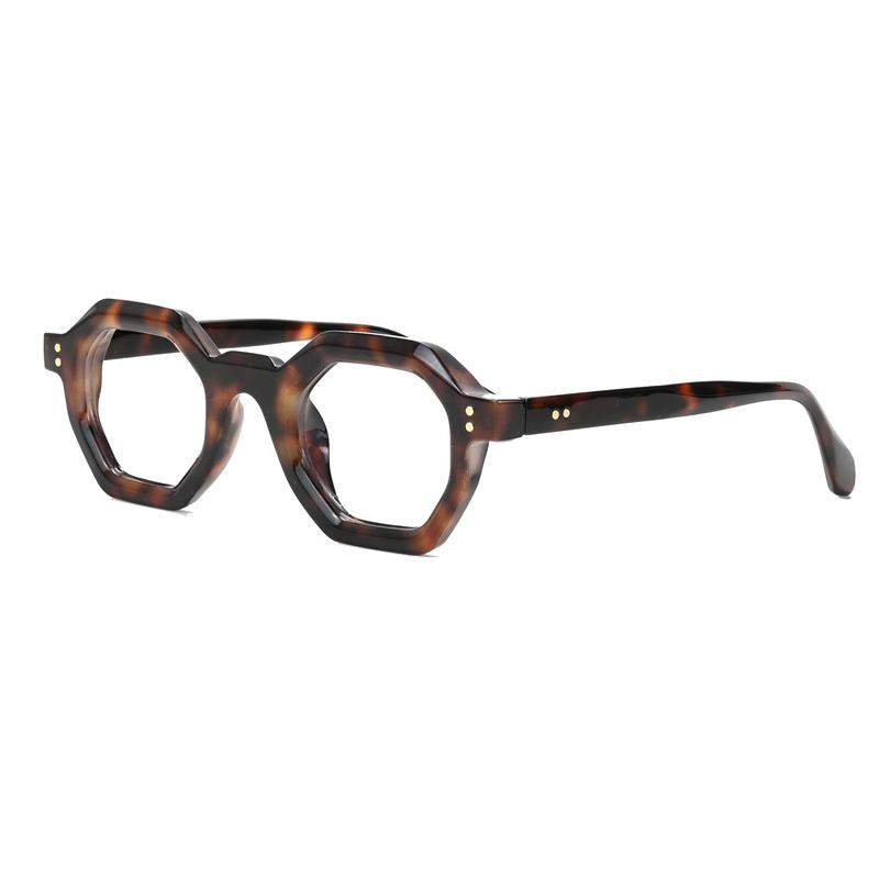 

Latest Design Stylish Hexagon Frame Nearsighted Glasses Custom Prescription Lens Color Shift Anti Blue Light Women Short Sight Eye Wear Myopia-4.5
