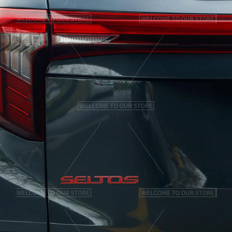 3D Car Styling For Kia Seltos Letter Emblem Turbo GDI Sport+ GT Line Badge Metal Stickers Rear Trunk Decals Auto Accessories ZY4