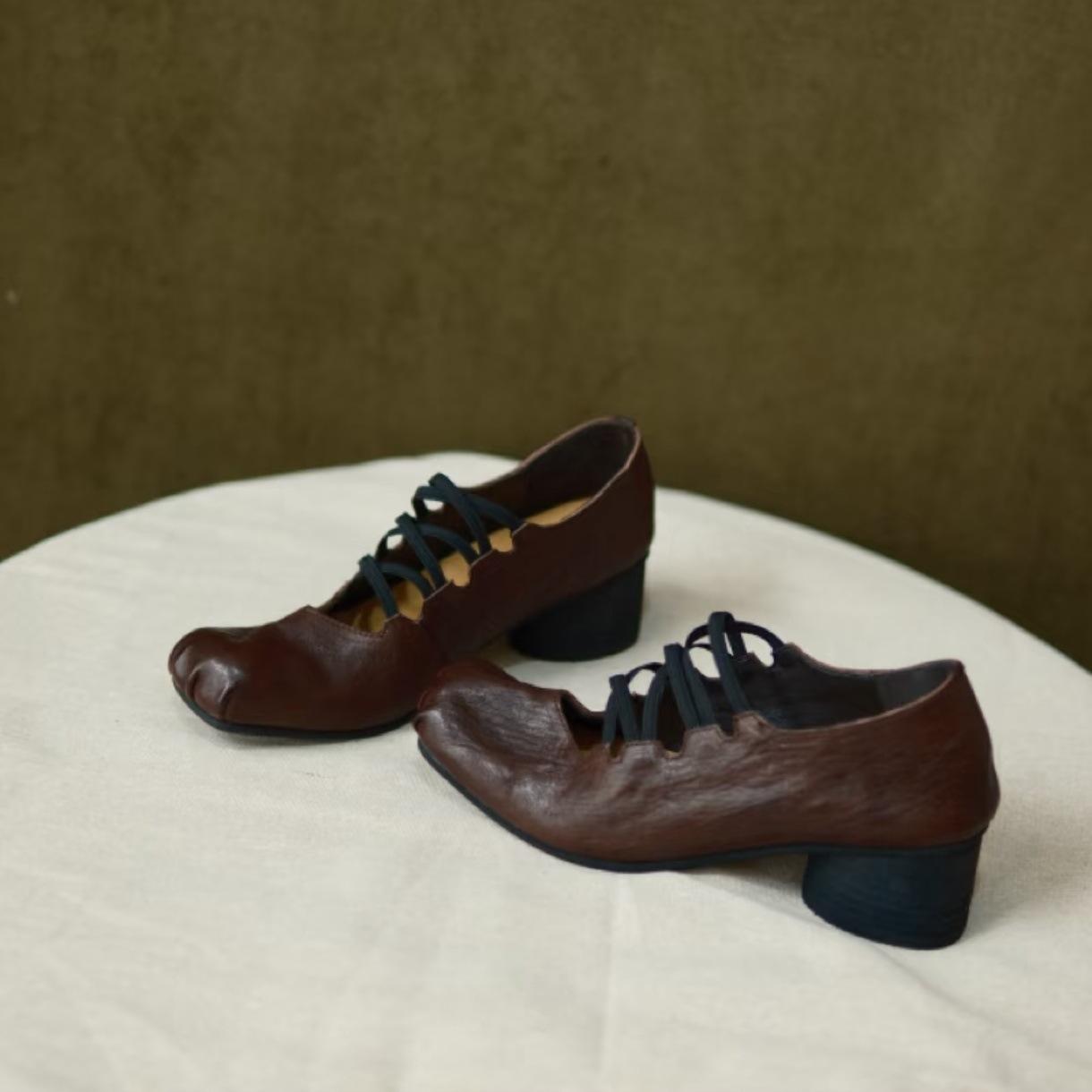 

Версия из коровьей кожи~ туфли-лодочки на невысоком толстом каблуке, женские туфли Ся Синь с плиссировкой, перекрещенными эластичными ремешками, квадратным носком, на среднем каблуке, Мэри Джейн 40