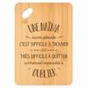 Cutting Board A Naïma Also Great - Bamboo Aperitif Tray Engraved Gift for Woman Kitchen Barbecue