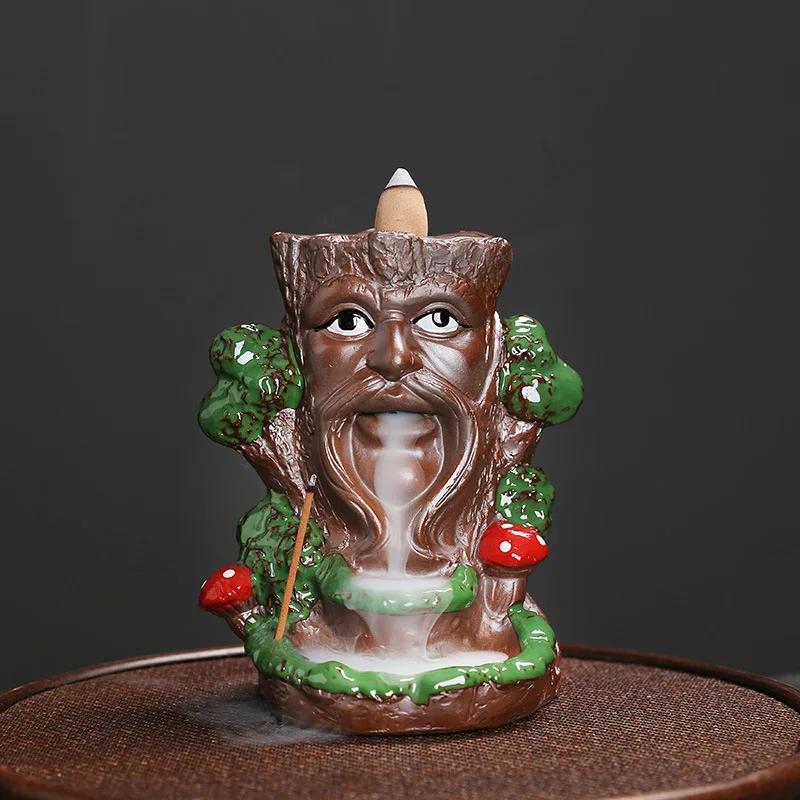 

Рождественские украшения Tree Kin, курильница с обратным потоком, держатель для благовоний, курильница из пурпурной глины, украшение для офиса, чайного домика