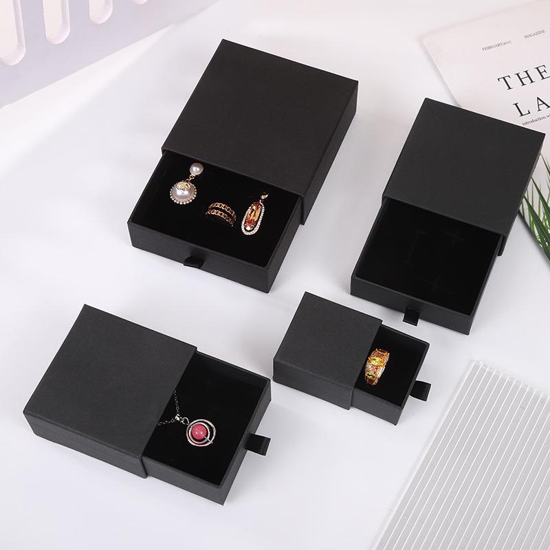Fashion Jewelry Craft Paper Gift Box - Necklace, Earring, Ring Storage Box, Drawer Style Packaging.