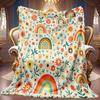 A 2D Dreamy Floral-themed Flannel Blanket with Soft High-definition Digital Printing, a Cooling Blanket Suitable for All Seasons! Soft and Breathable 