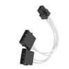 Power Supply Cable IDE Double 4Pin To 6Pin Connectors for PCIe Graphics Card Replacement for Video Card Accessories