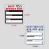Oil Change Stickers, Static Cling Decals 120pcs 2x2 Inches Oil Change Reminder Clear Sticker for Windshield, No Residue Clear Next Service Due Labels