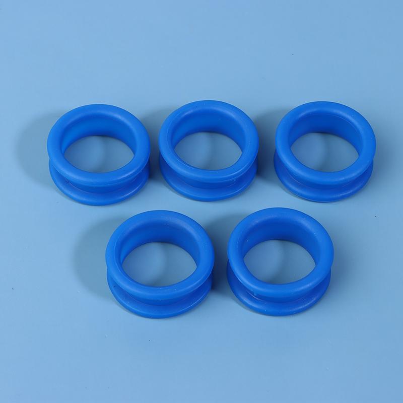 5Pcs Barber Hair Shears Grooming Scissor Protector Cutting Curved Thinning Shears Finger Ring Grip Inserts Ring For Salon Barber