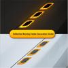 Carbon Fiber Reflective Anti-Collision Car Stickers for Doors, Fenders, and Headlights.